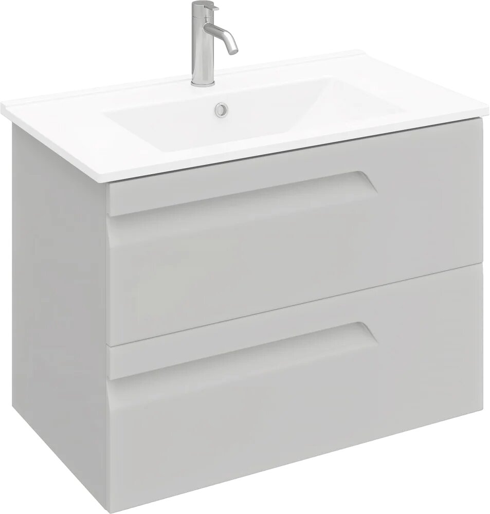 Тумба с раковиной Laparet Atlas 80 подвесная  кашемир матовый