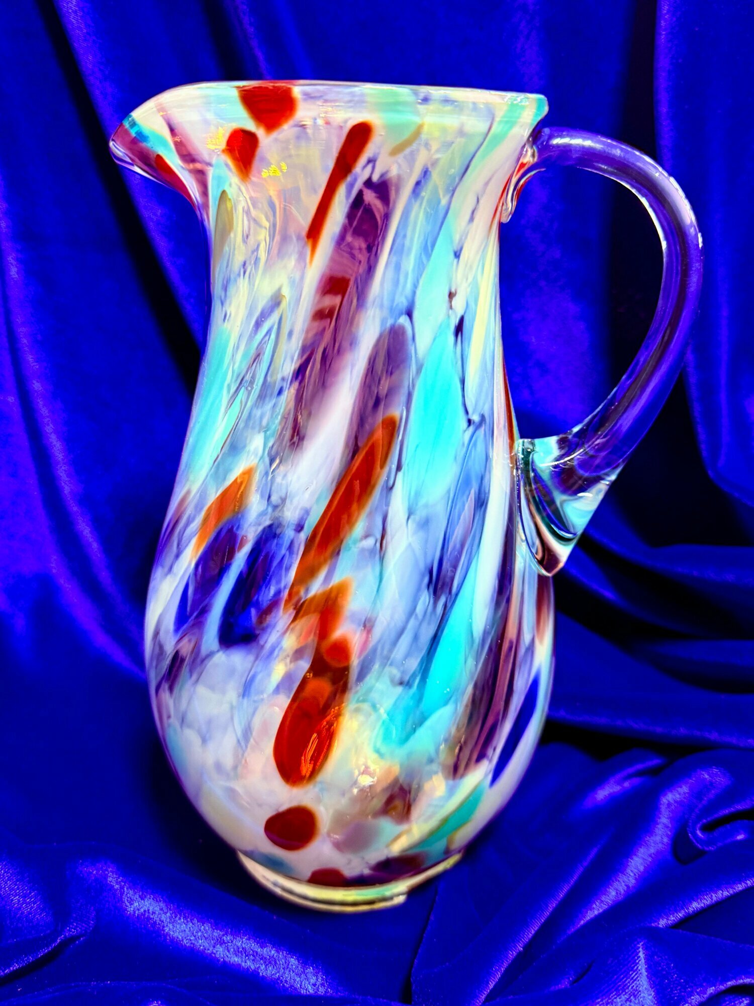 Кувшин из цветного стекла Разноцветный 1.6л