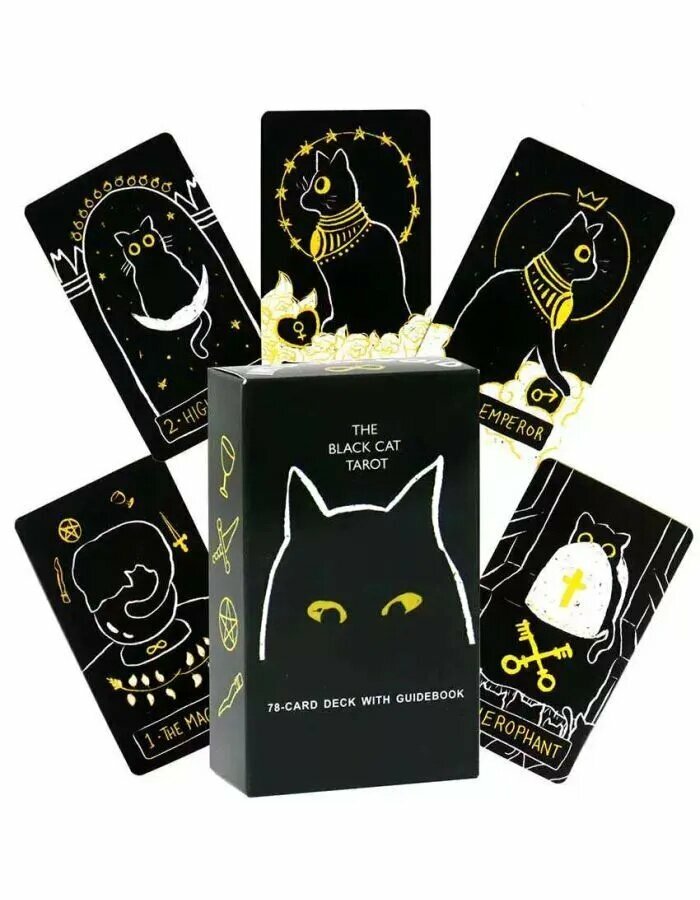 Таро Черный Кот (10x6 см 78 карт с руководством)