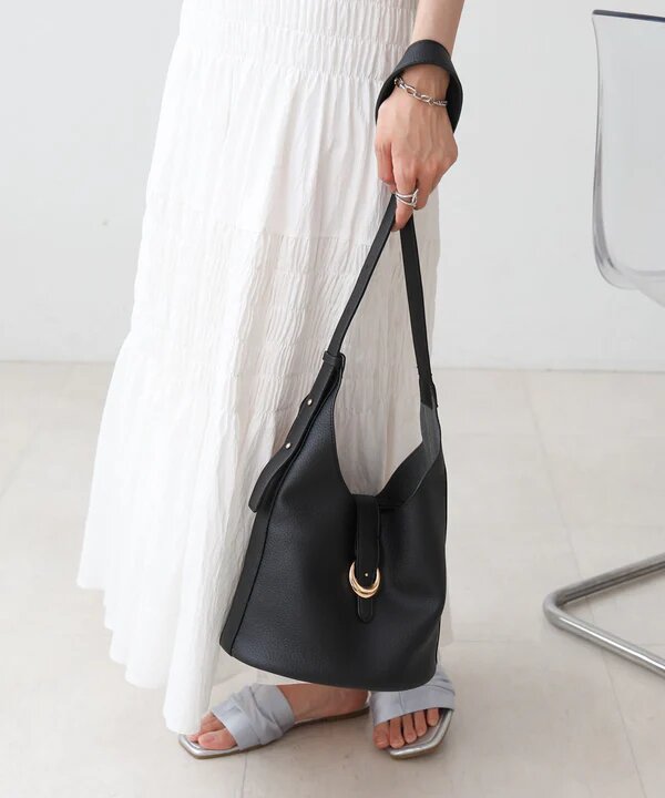 Сумка мешок , фактура зернистая, чeрный — фото 1