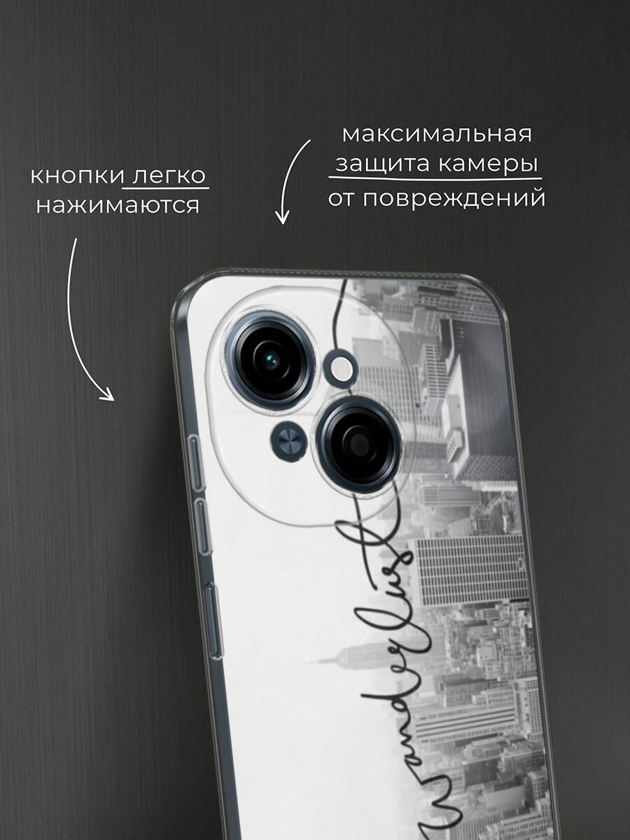 Чехол на Tecno Spark Go 1/Pop 9 / Текно Спарк Go 1/Поп 9 с принтом "Черно город" — фото 1