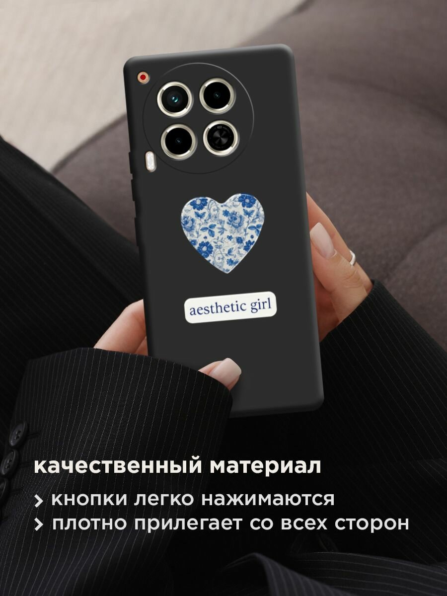 Чехол на Tecno Camon 30 4G/Tecno Camon 30 5G / Текно Камон 30 4G/Текно Камон 30 5G с принтом "Aesthetic girl 2" — фото 1