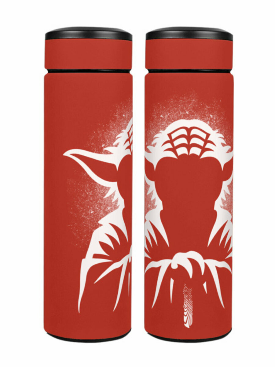 Термос «Мастер Йода. Yoda. Star Wars. Звёздные войны 2.» (красный)