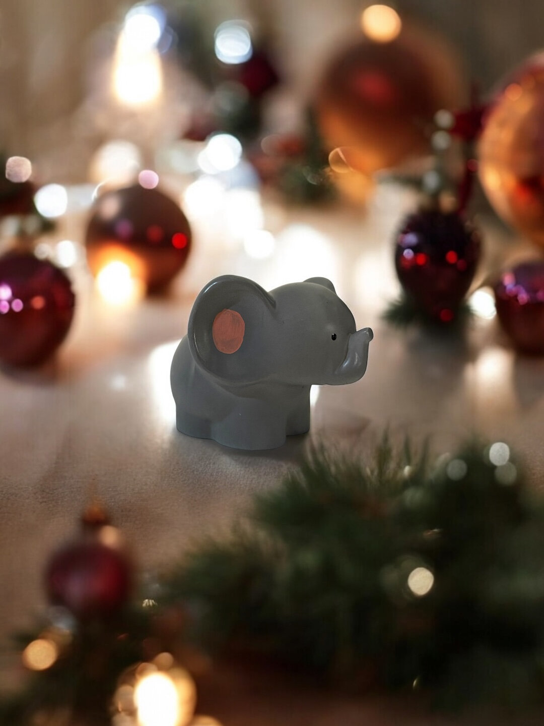 Декоративный подсвечник для чайной свечи Рождество - Серый