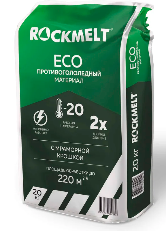 Рокмелт Эко противогололедное средство  20 C  20 кг    ROCKMELT реагент