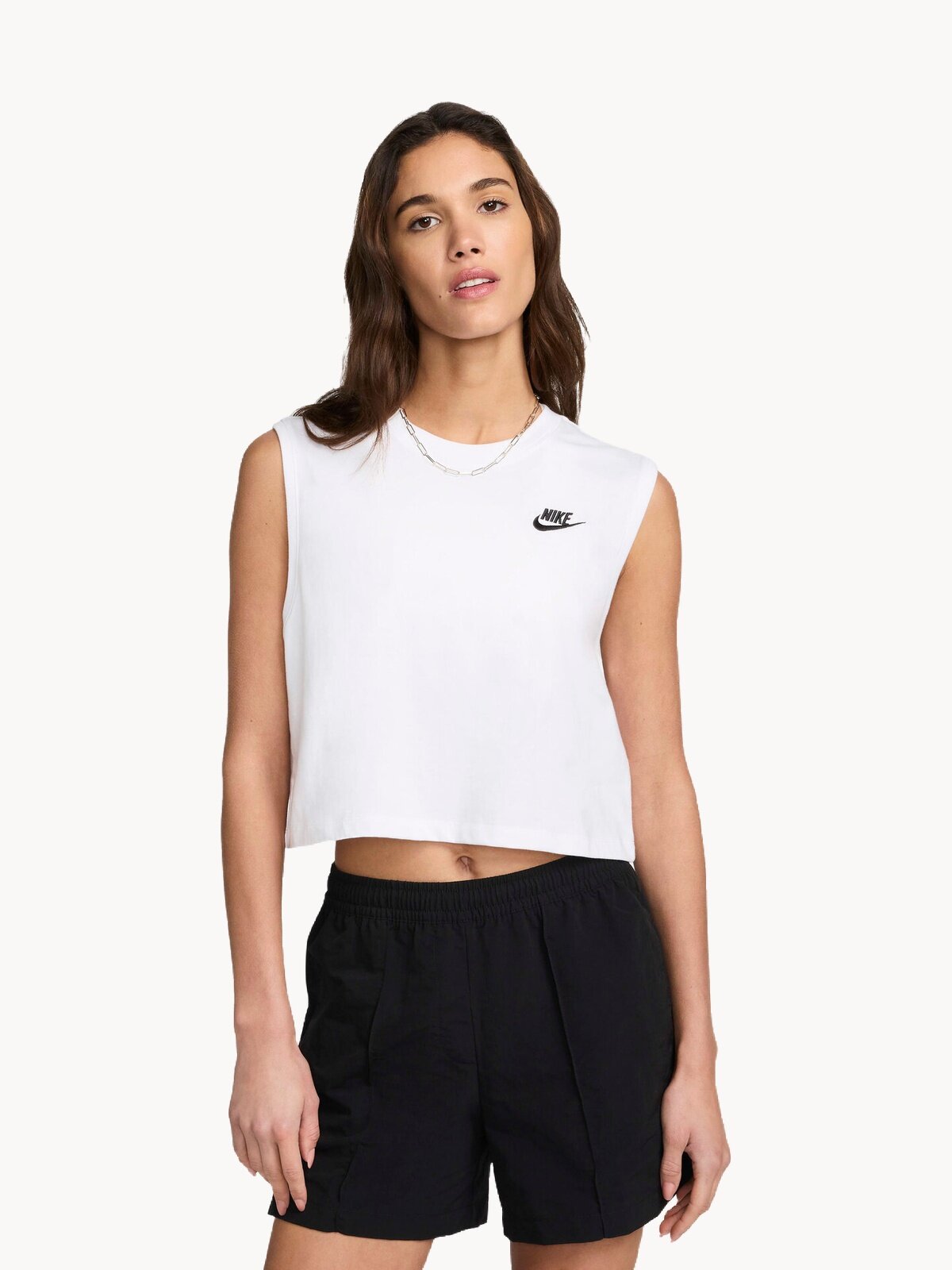 Кроп-топ NIKE Cropped, размер S, белый