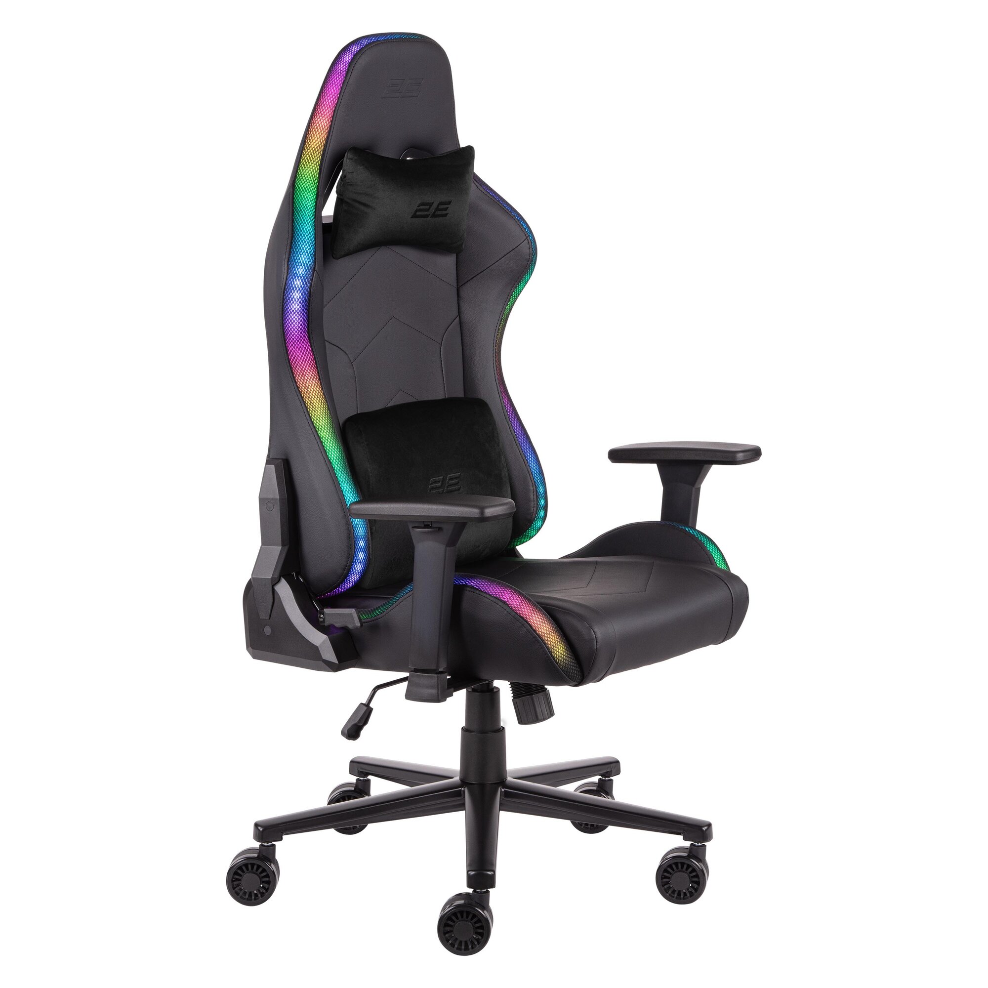 Кресло 2E Gaming Chair Ogama II RGB Black, эргономичное, эко-кожа