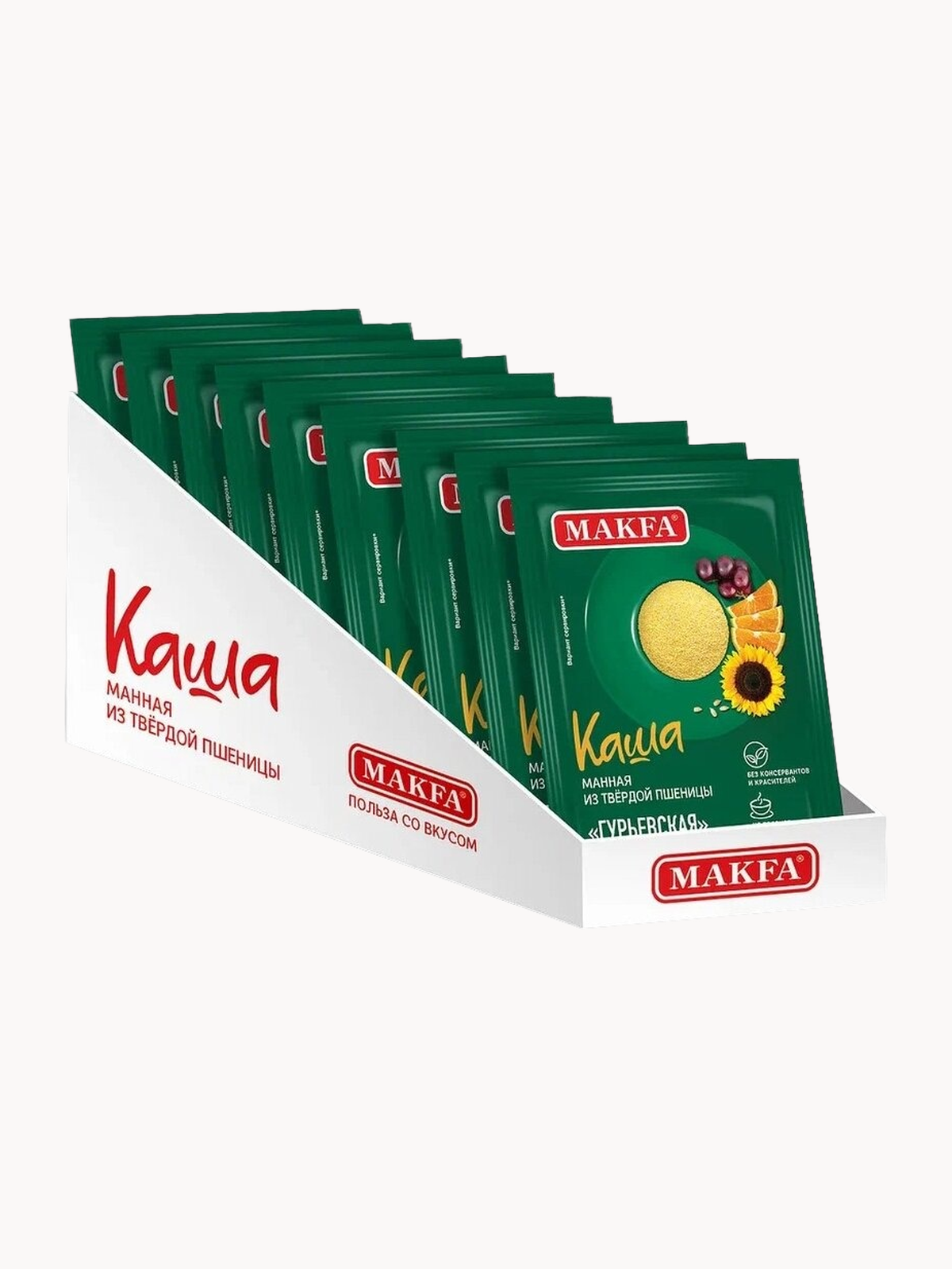 Каша манная из твёрдой пшеницы моментального приготовления «Гурьевская» 0044х15