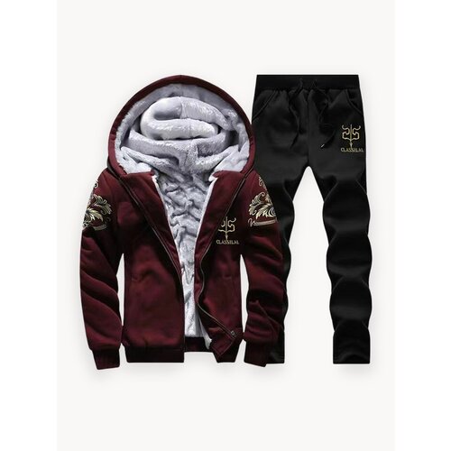 Мужской флисовый костюм с капюшоном