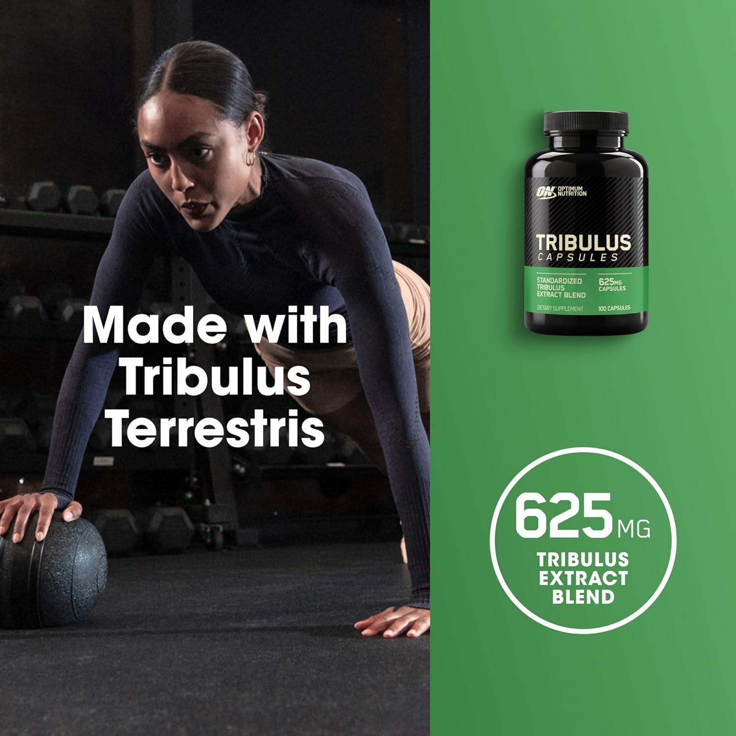 Optimum Nutrition Tribulus Terrestris 625 мг, 100 капсул — натуральная пищевая добавка для мужчин