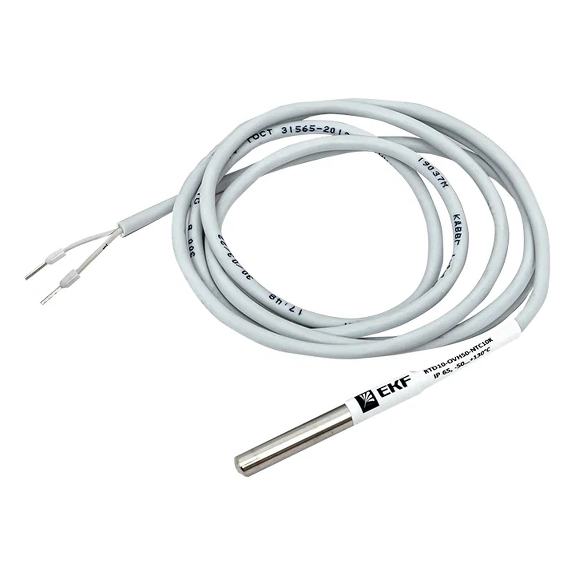 Накладной датчик температуры в гильзе 50 мм EKF RTD10-OVH50-NTC10K - 1 шт