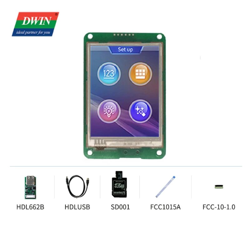 Dwin 28-дюймовый разрешение 240*320 пикселей цвета 262K интеллектуальный емкостный сенсорный дисплей TN-TFT-LCD HIM DMG32240C028_03W RTP with Accessory