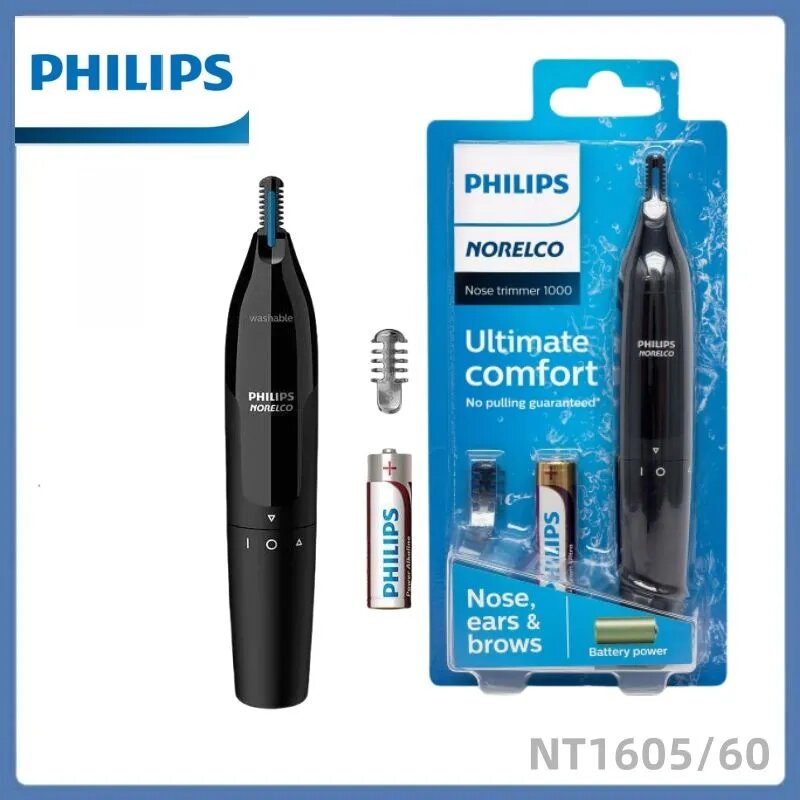 Philips Триммер для носа и ушей NT1605/60, кол-во насадок 1