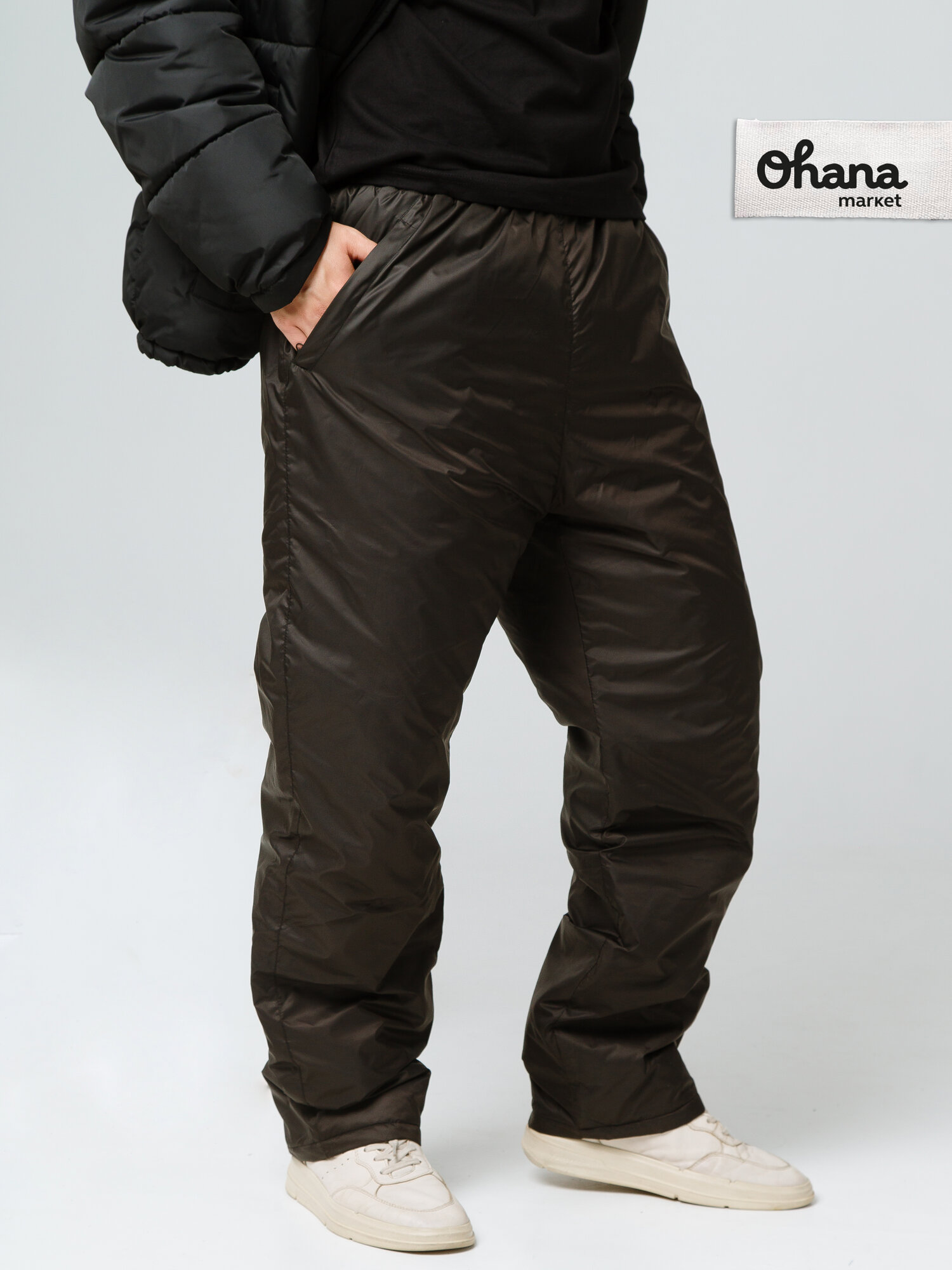 Брюки Ohana market мужские утепленные размер 52 черный1