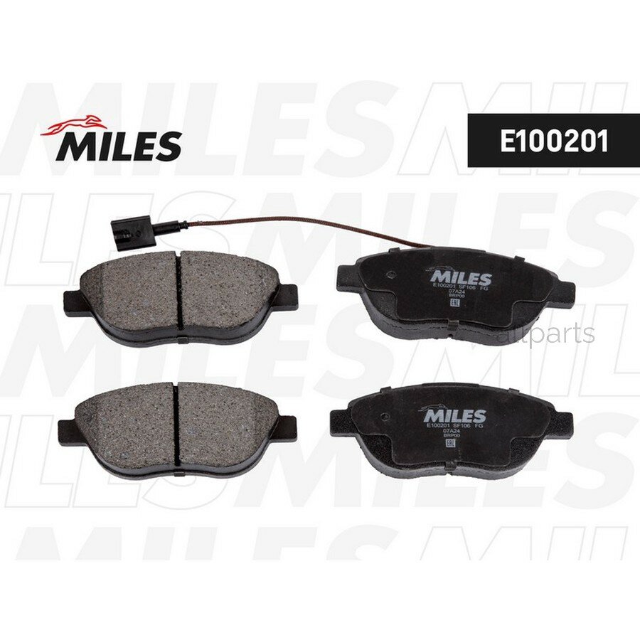 MILES E100201 Колодки тормозные передние OPEL CORSA D 06-/Fiat/Citroen ( Смесь Semi-Metallic ISO 9001 ).