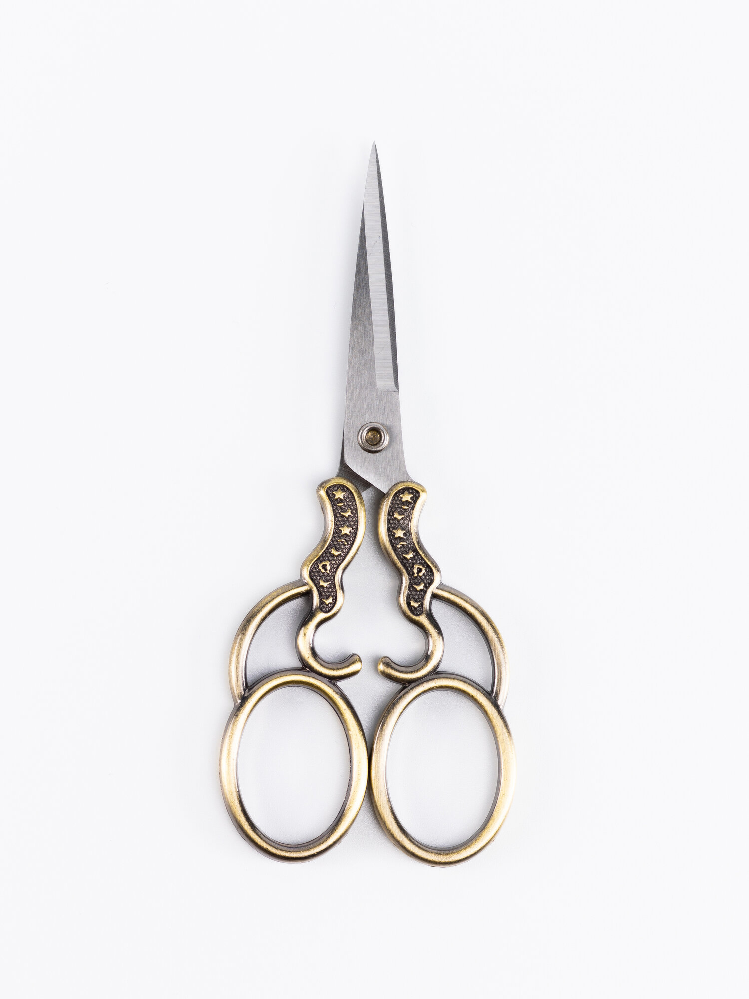 Ножницы винтажные бронзовые 13 см для рукоделия и творчества — фото 1