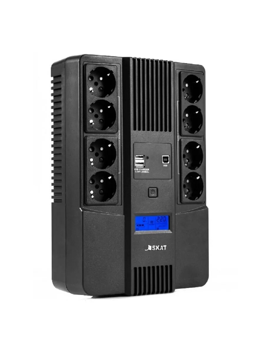 ИБП Бастион SKAT UPS 800 AID IN 1x9 8  Line interactive  800 480Вт  LCD дисплей  USB RJ 45  черный