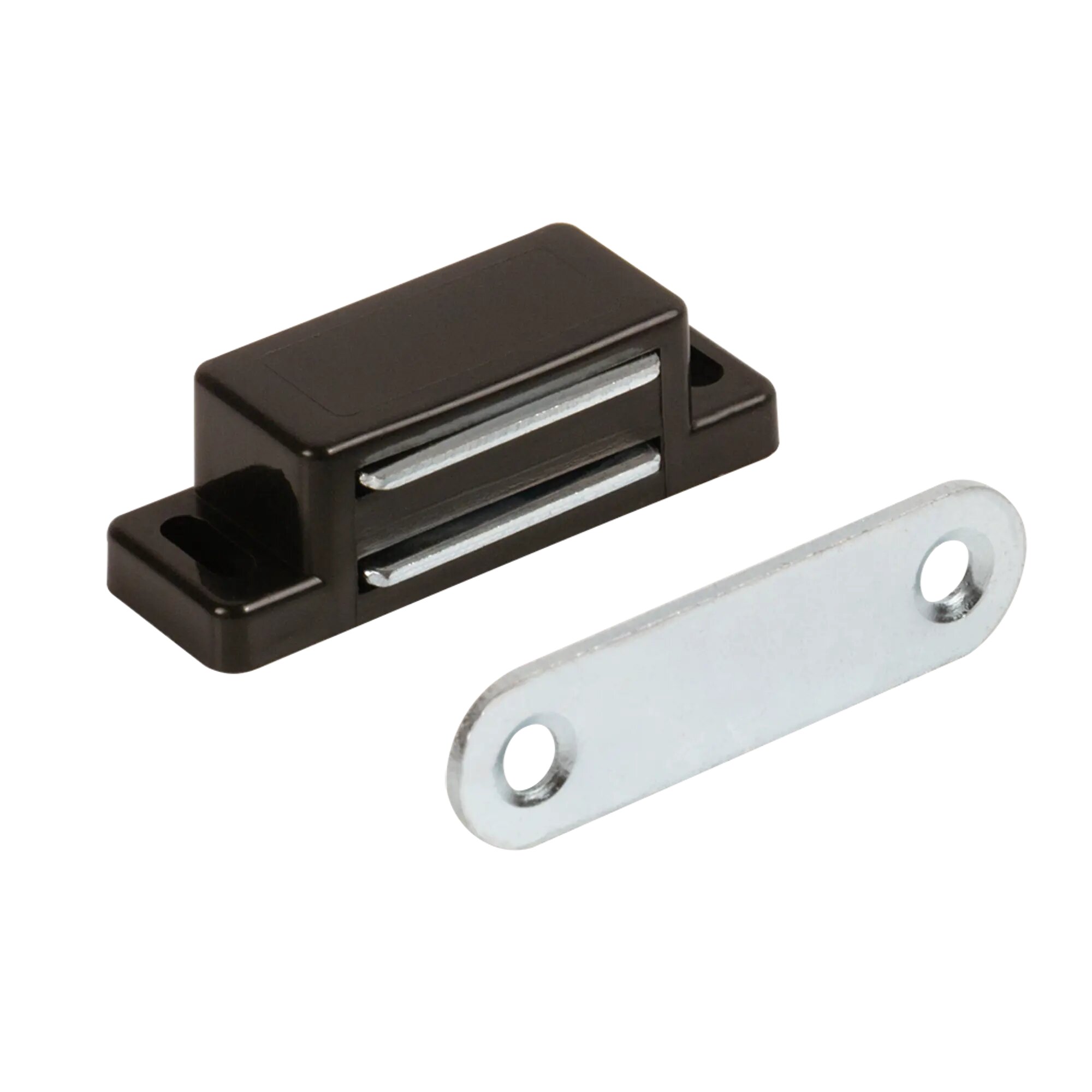 Защелка магнитная 15x45 мм пластик цвет черный