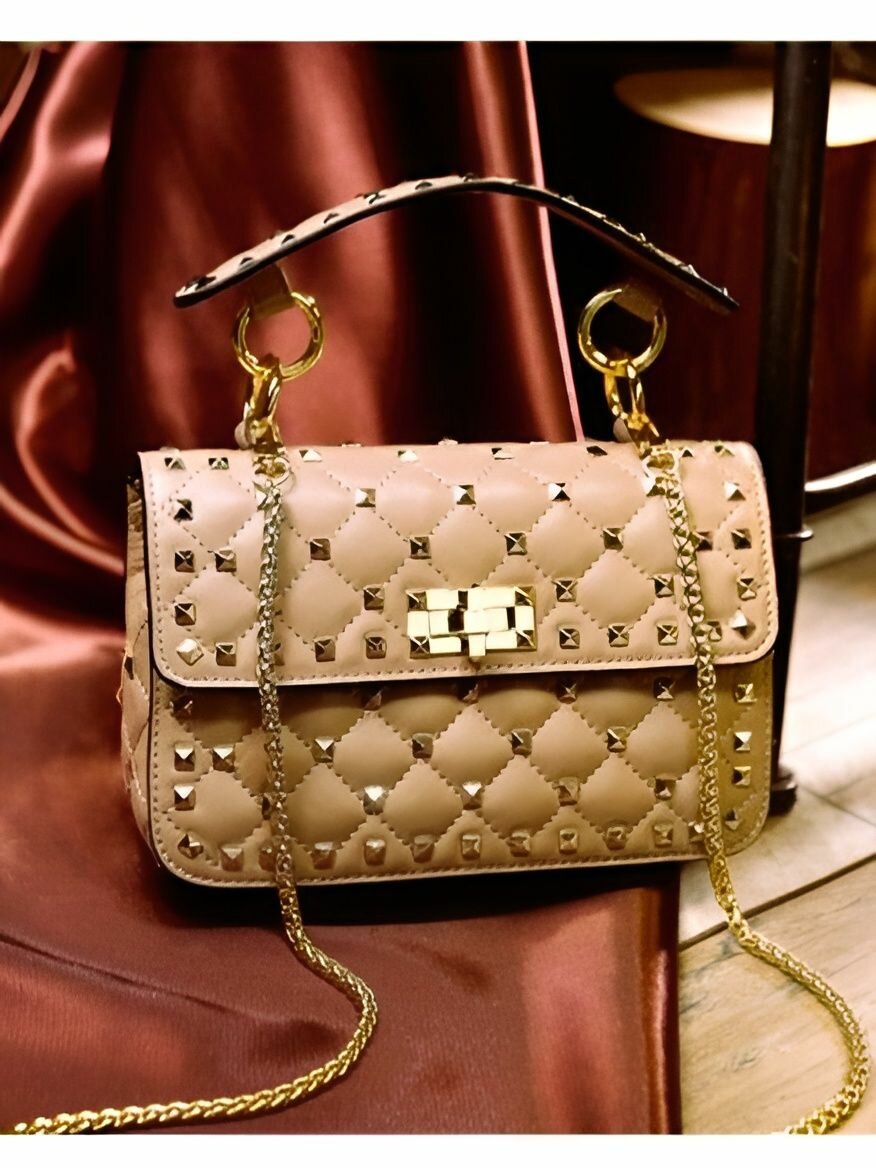 Сумка кросс-боди КожаноFF, фактура гладкая, бежевый — фото 1