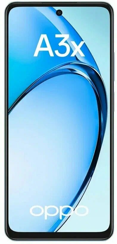 Смартфон OPPO A3X 4/64 ГБ, Ocean Blue (Голубой), быстрая зарядка, 1 год гарантии — фото 1