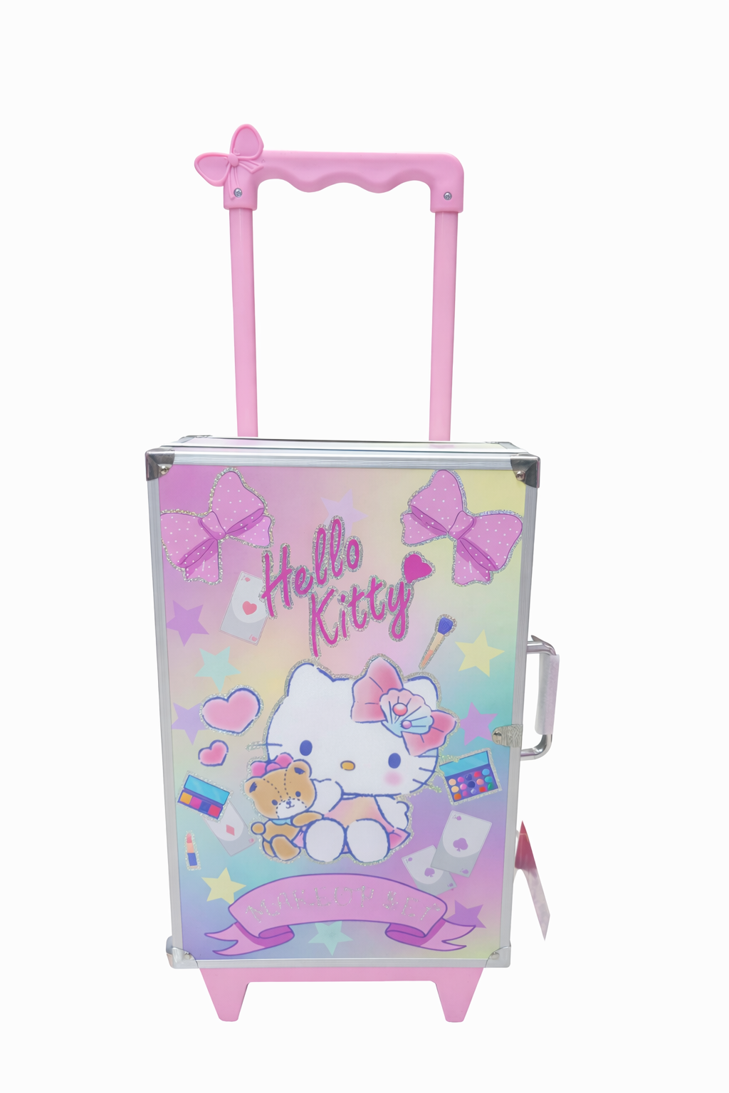 Большой чемодан на колесах детской декоративной набор косметики