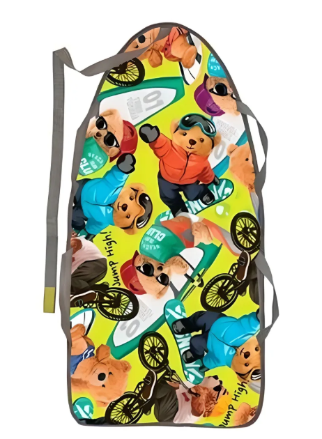 Ледянка ТяниТолкай мягкая детская двухместная 90*42 см Board с буксировочным тросом и двумя парами ручек с ярким дизайном