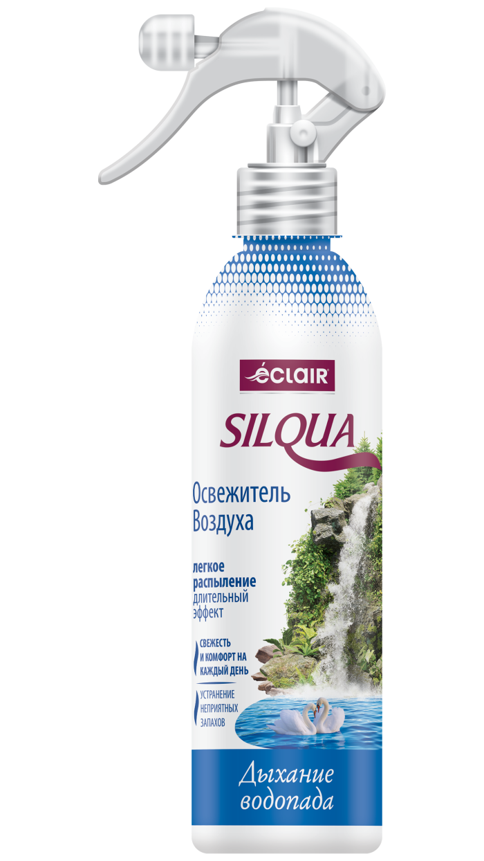 Спрей-освежитель воздуха ECLAIR "Silqua" Дыхание водопада, для дома, без аммиака, 400мл