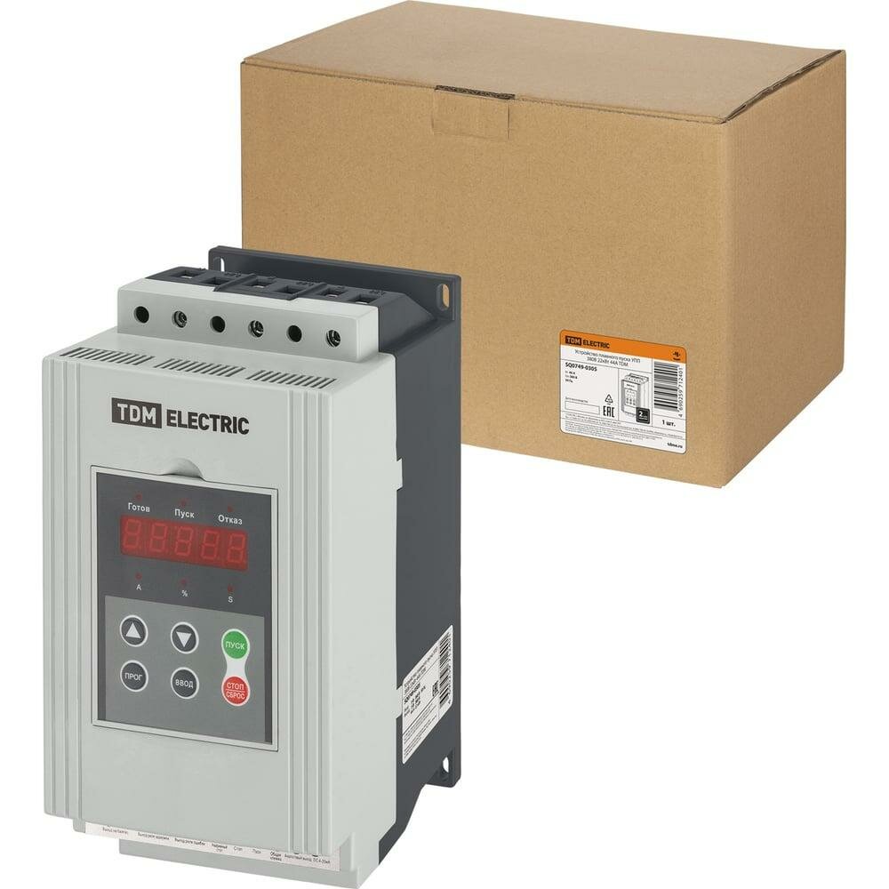 Устройство плавного пуска TDM ELECTRIC УПП 380В 22кВт 44A SQ0749-0305