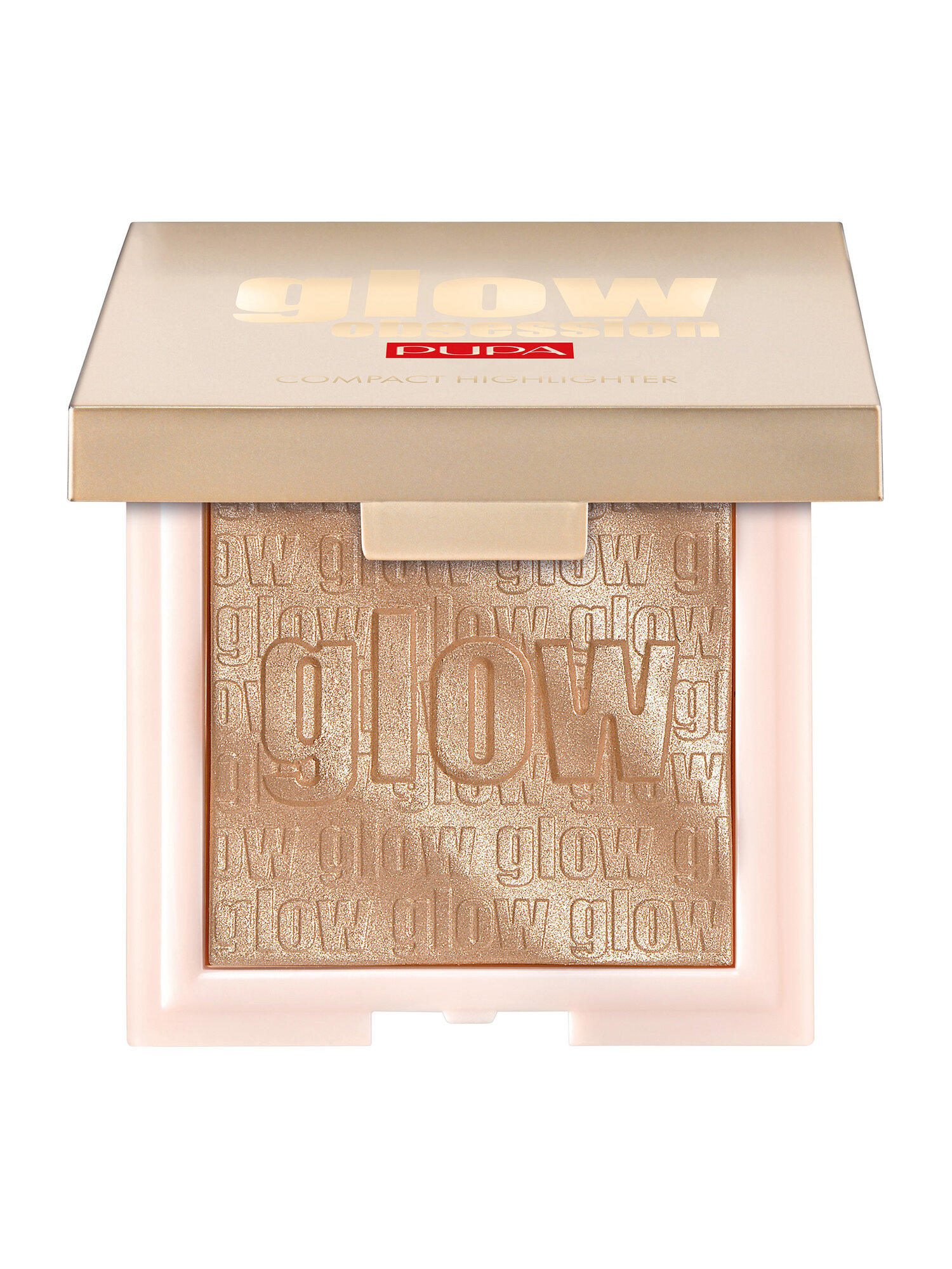 Хайлайтер для лица Pupa Glow Obsession, компактный, тон: 002 rose gold, 6г