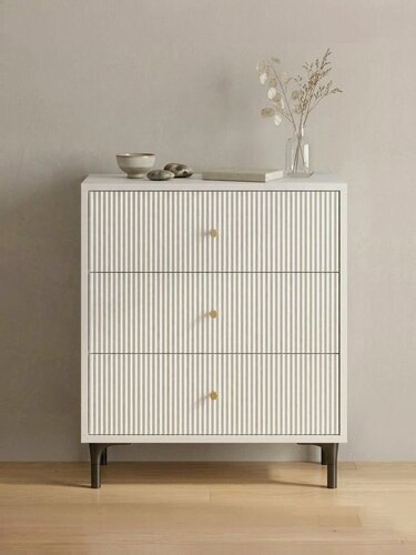 Изображение товара Белый комод с 3 ящиками Лайт