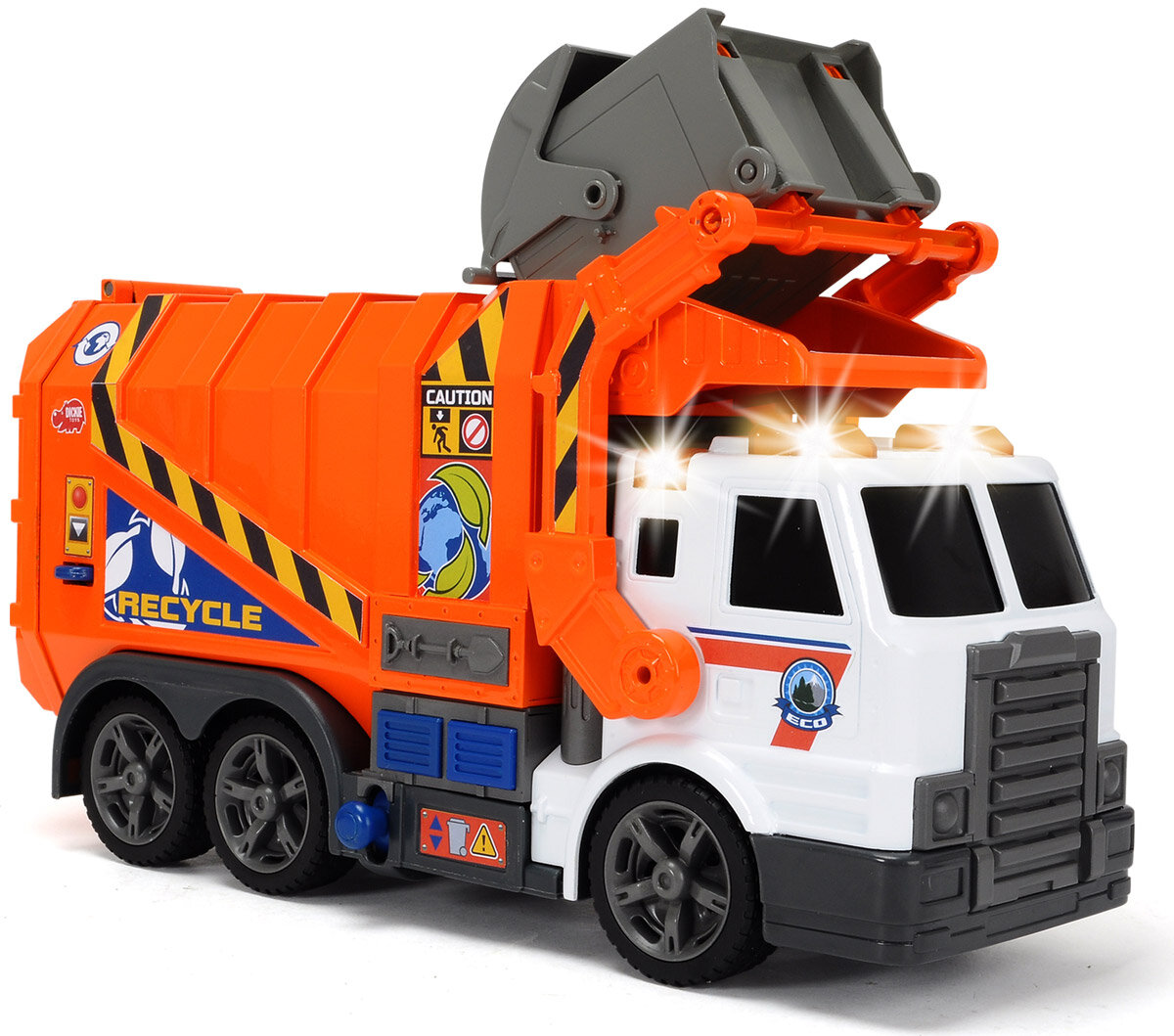 Dickie Toys Мусоровоз цвет оранжевый белый