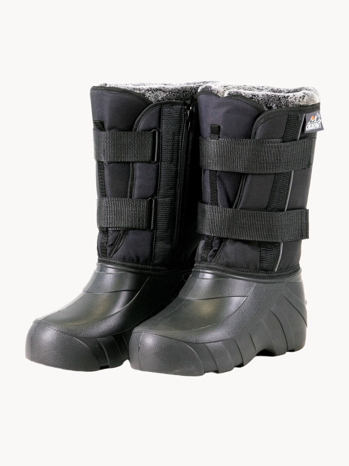 Сапоги-дутики мужские на липучке "следопыт", ЭВА, 4-слойный меховой вкладыш, -50 С, р.42, черный