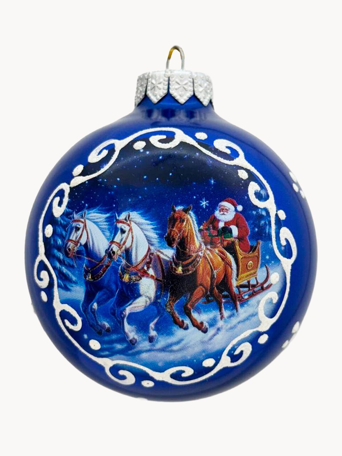 Елочная игрушка Ленигрушка, разноцветный, 8 см, шар, стекло