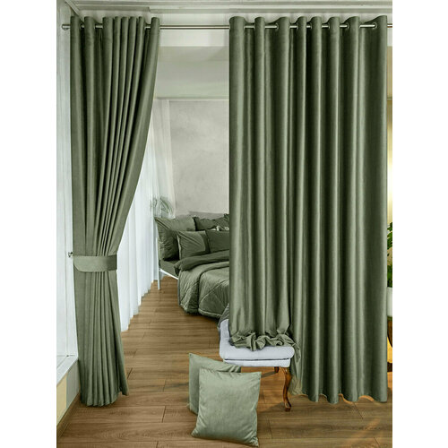 фото Шторы бархат антикоготь 250х280 (2 шт), erika home (evrika home)