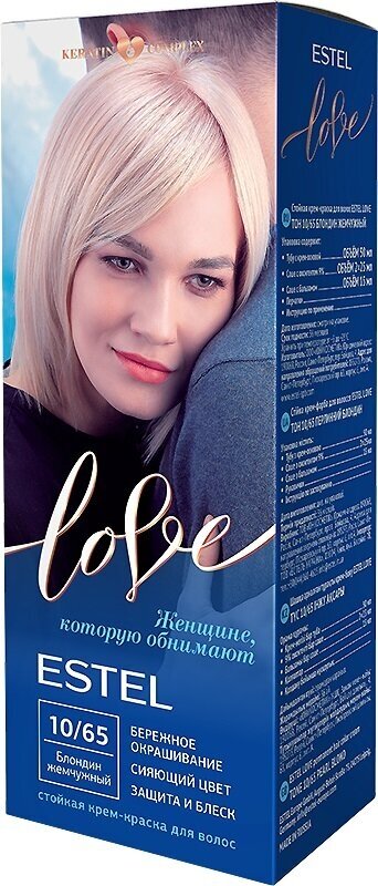 Крем-краска Estel Love, 10/65, блонд, жемчужный, стойкая, 1 упаковка