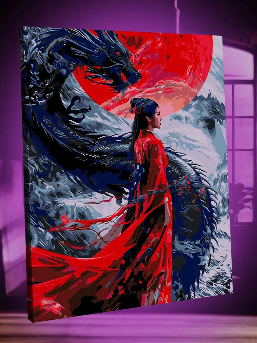 Картина по номерам Самураи