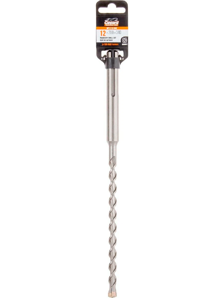 Бур (сверло) SDS-max GEPARD 12х200х340 мм Quadro-X (GP1112-340)