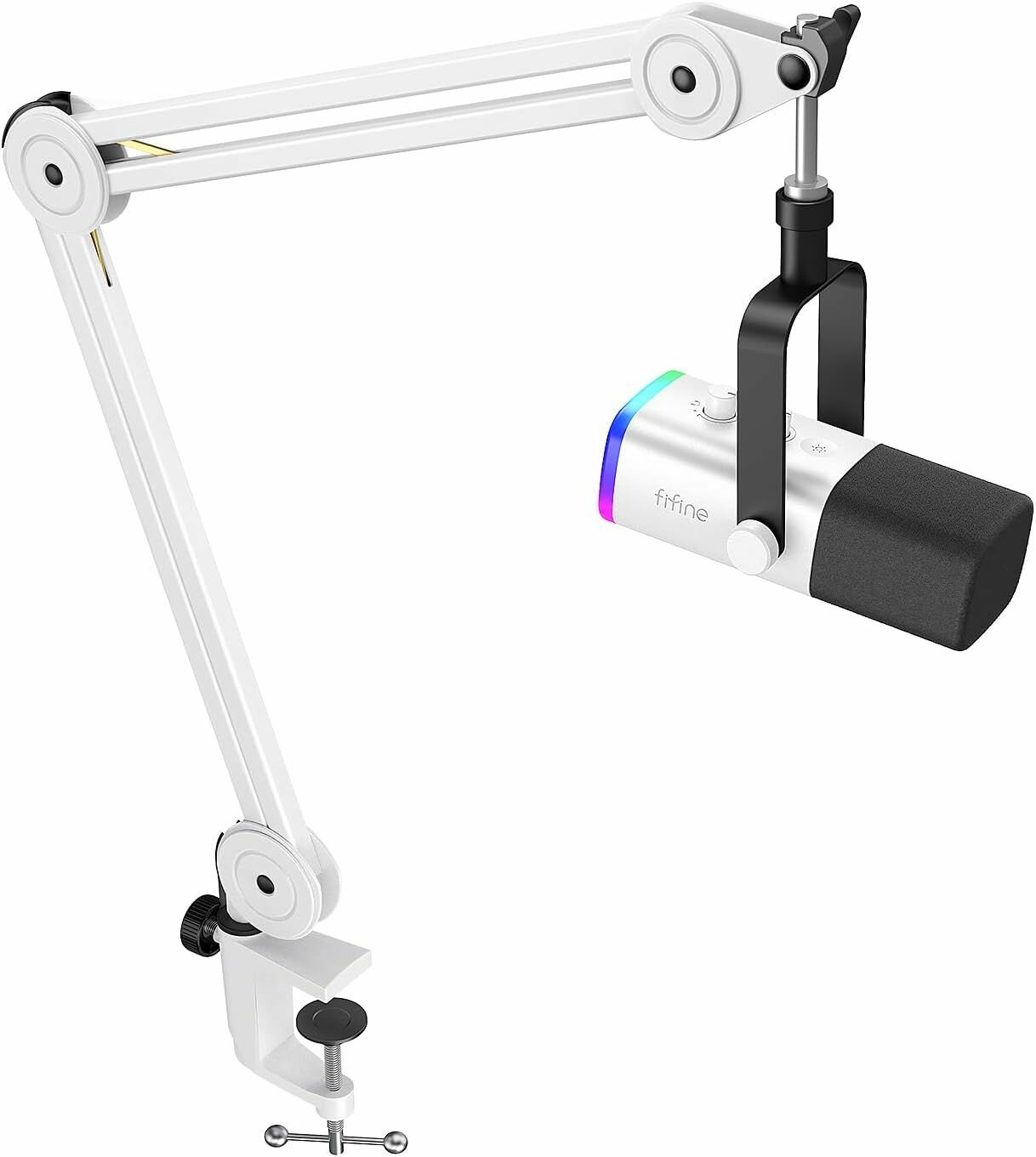 FIFINE AM8 XLR/USB Microphone and BM63 Heavy Duty Boom Arm Bundle для YouTuber, подкастинга и конференции