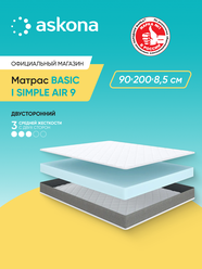 Матрас анатомический Askona (Аскона) Basic i Simple Air 9 90х200