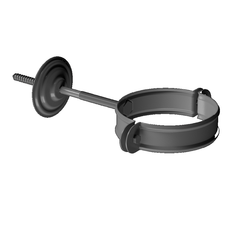 Docke STAL PREMIUM Хомут трубы D90 (Графит 7024)