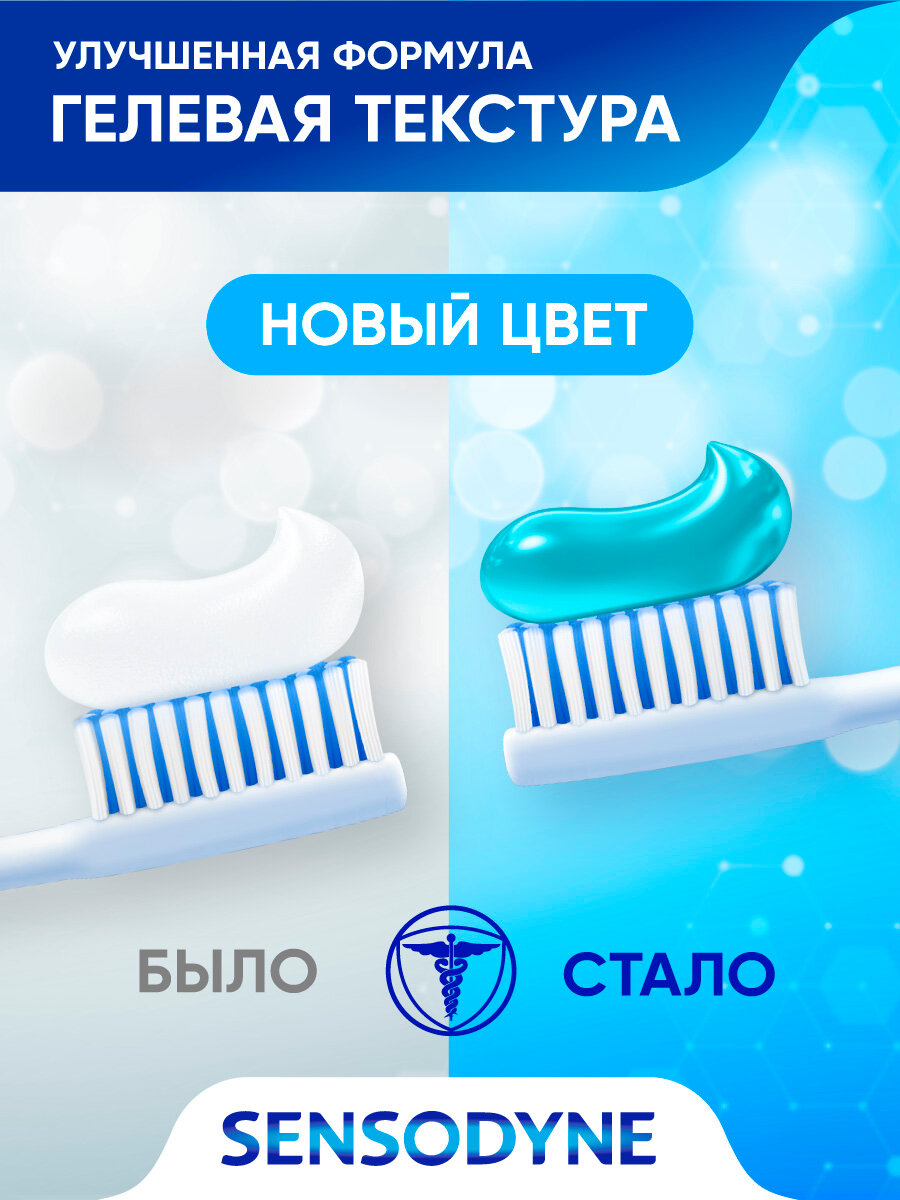 Зубная паста Sensodyne Защита Эмали с фтором для чувствительных зубов и эмали, 75мл*2шт — фото 1