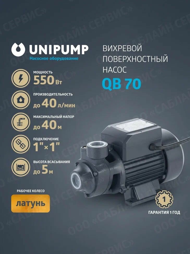 Поверхностный вихревой насос QB 70