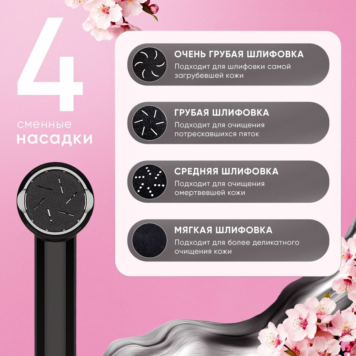 Картинки Аппарат для педикюра / пилка для пяток электрическая honey home G-