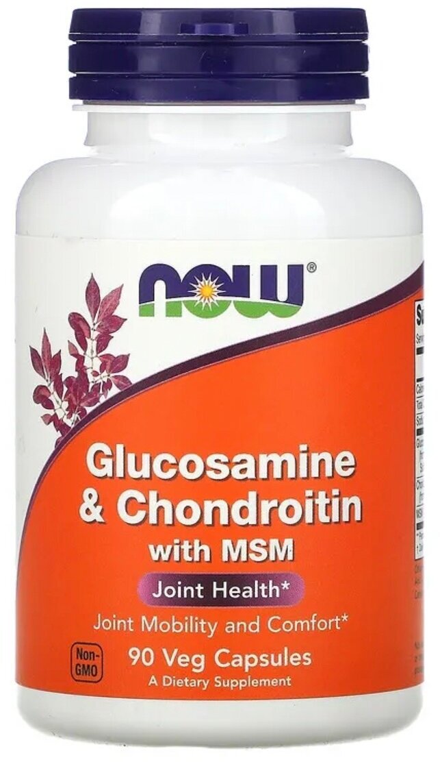 Картинки NOW Foods, Glucosamine & Chondroitin with MSM, глюкозамин, хондроитин и МСМ, 90 капсул