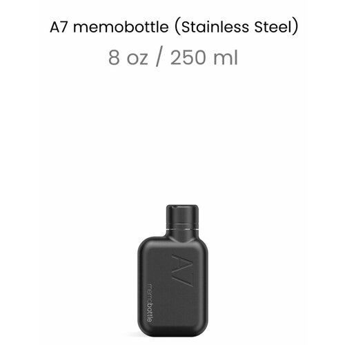 Бутылка из нержавеющей стали Memobottle A7, серый
