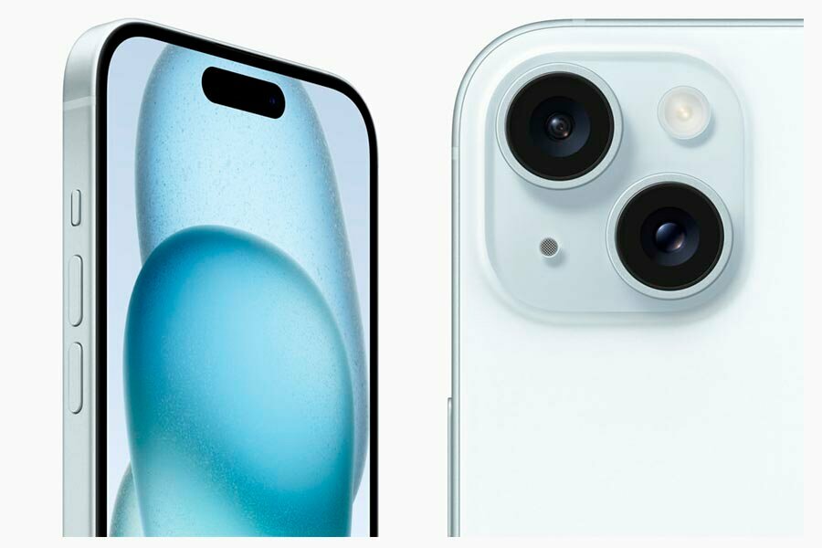 Смартфон Apple iPhone 15 128 ГБ, Dual: nano SIM + eSIM, голубой, без RuStore/MAX — фото 1