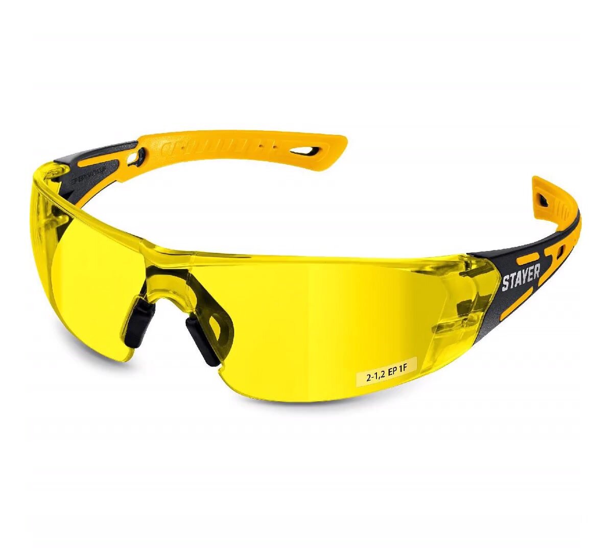STAYER MX-9 желтые, двухкомпонентные дужки, открытого типа, защитные очки (110491) (110491) — фото 1
