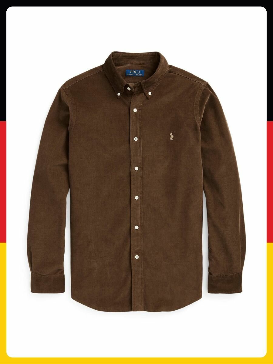 Рубашка Polo Ralph Lauren Базовая коллекция, размер XXL, коричневый