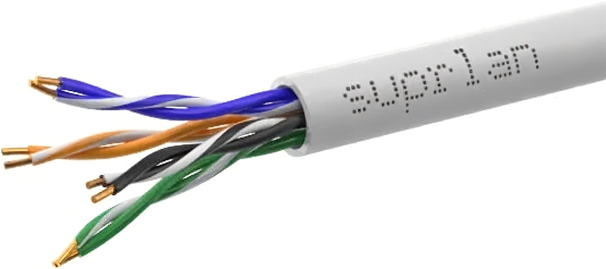 Кабель сетевой информационный Suprlan 01-0333-1 кат.5E UTP 4 пары 24AWG PVC внутренний 50м серый