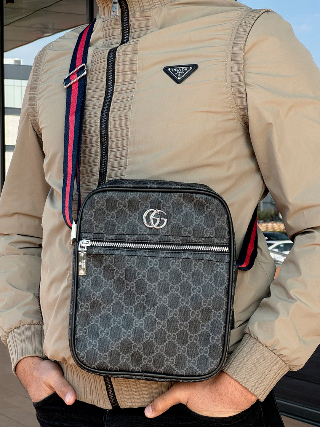 Сумка кросс-боди , темно-серый — фото 1